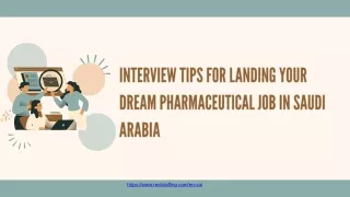 Interview Tips for Landing Your Dream Pharmaceutical Job in Saudi Arabia