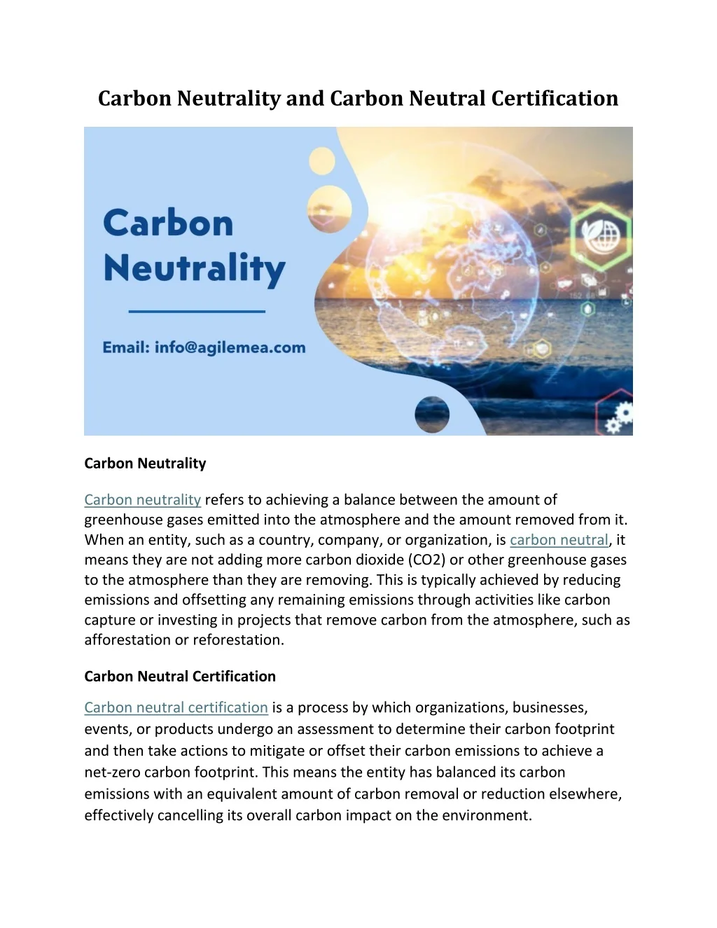 PPT - Carbon Neutrality and Carbon Neutral Certification PowerPoint ...
