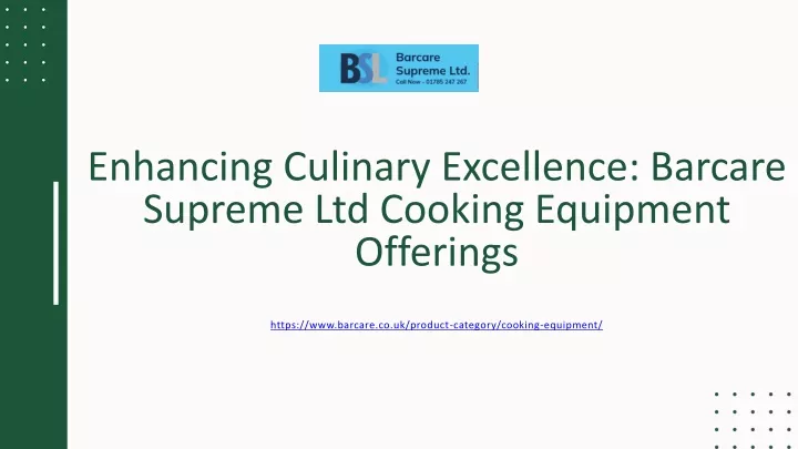 enhancing culinary excellence barcare supreme