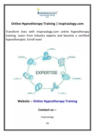 Online Hypnotherapy Training   Inspiraology.com