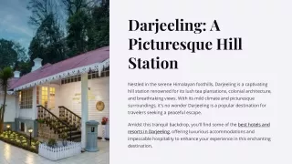 Experience Darjeeling's Finest: Summit Swiss Heritage Resort & Spa