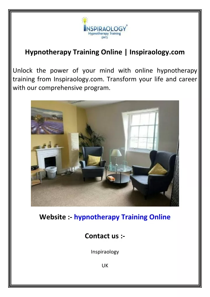 hypnotherapy training online inspiraology com