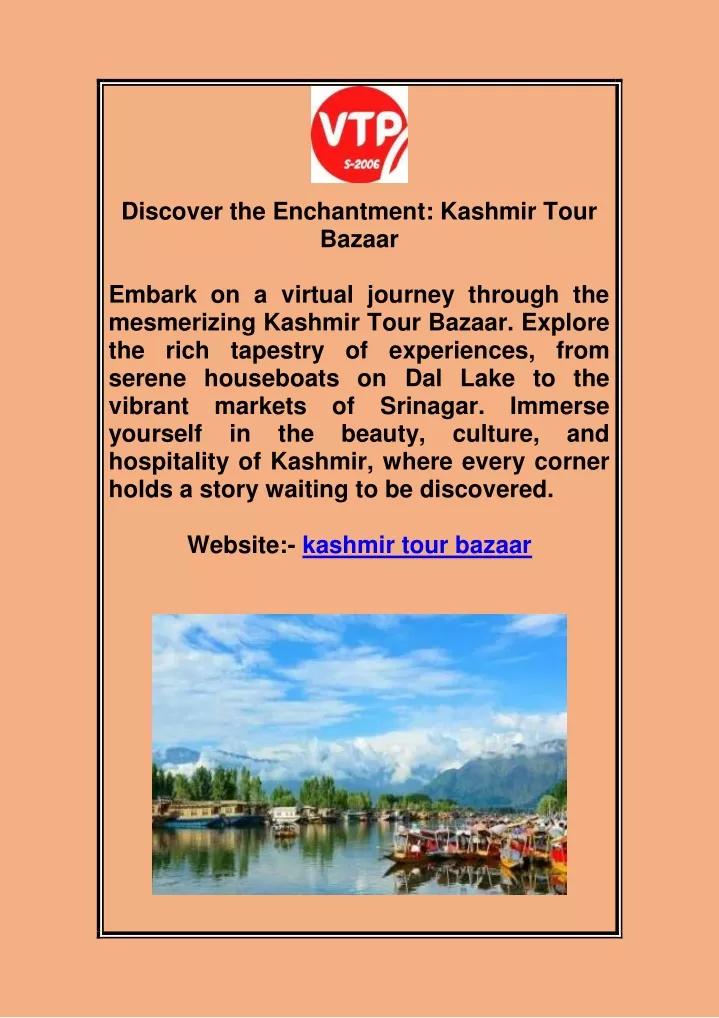 discover the enchantment kashmir tour bazaar