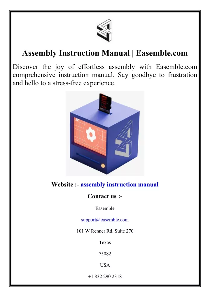 assembly instruction manual easemble com