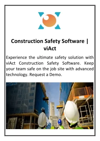 construction safety software viact