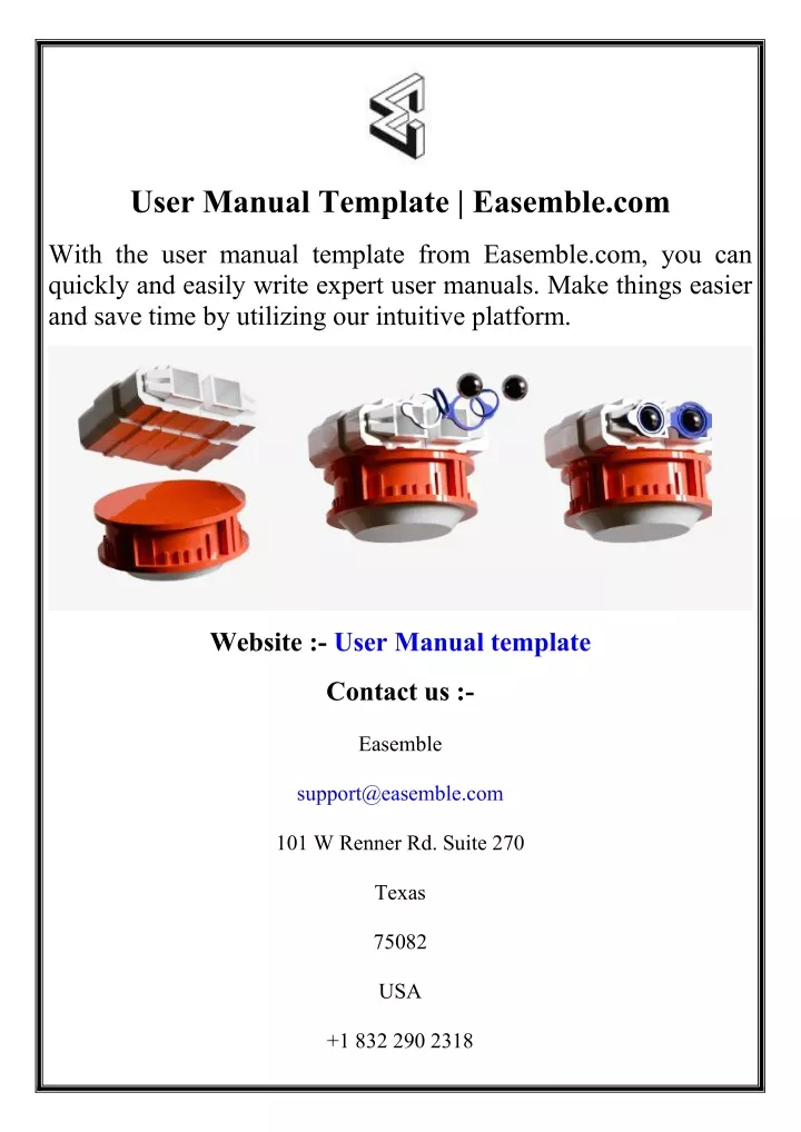 user manual template easemble com