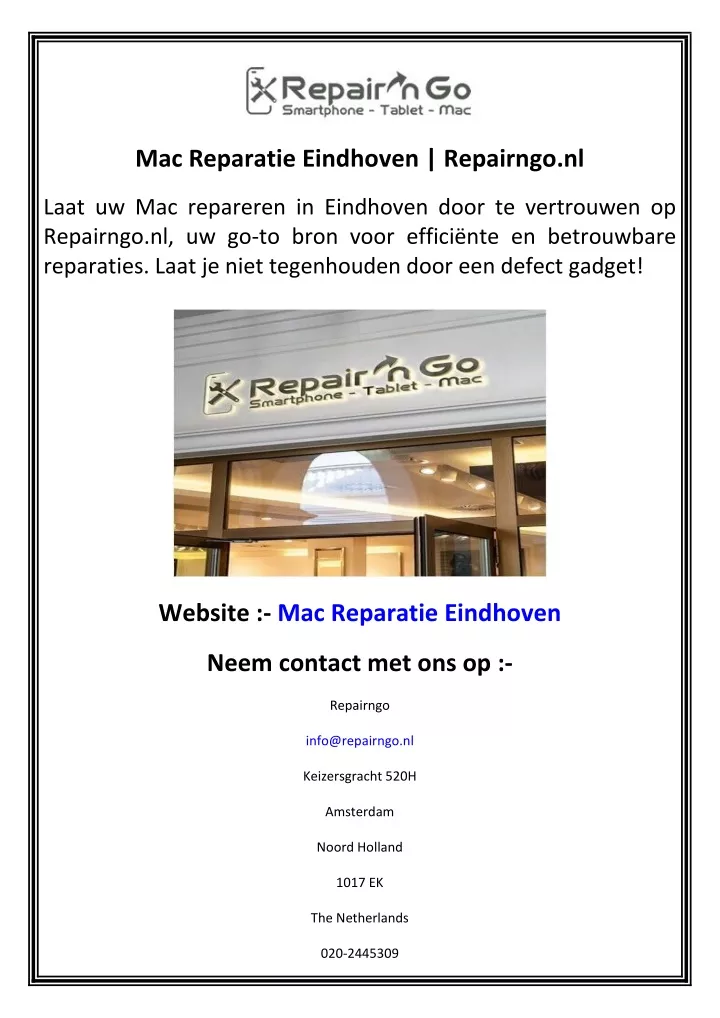 mac reparatie eindhoven repairngo nl