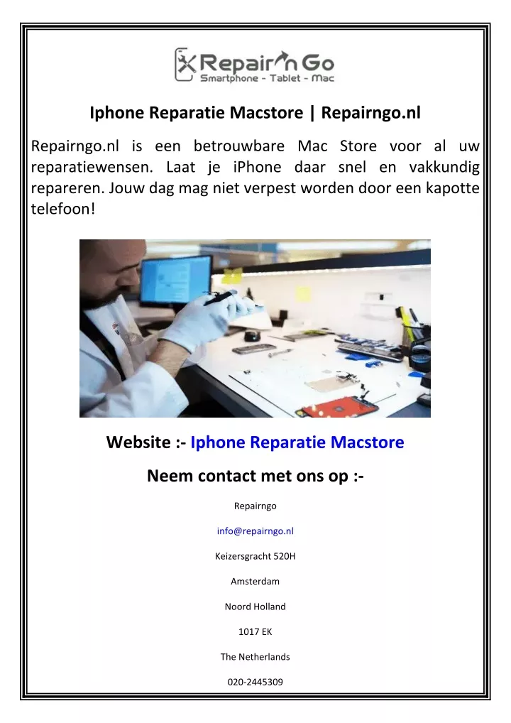 iphone reparatie macstore repairngo nl