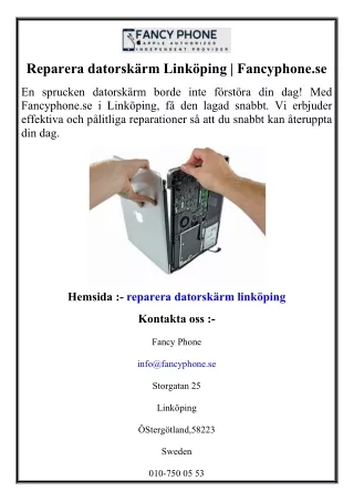 Reparera datorskärm Linköping Fancyphone.se