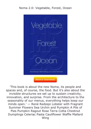 read ❤️(✔️pdf✔️) Noma 2.0: Vegetable, Forest, Ocean