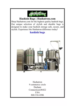 Hashish Bags  Hashatron.com