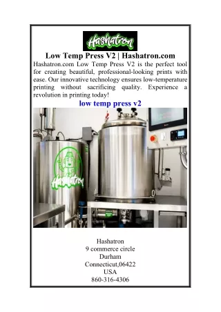Low Temp Press V2  Hashatron.com