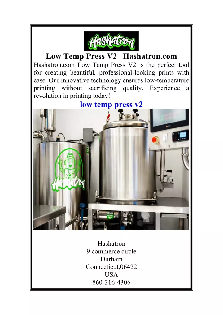 low temp press v2 hashatron com hashatron