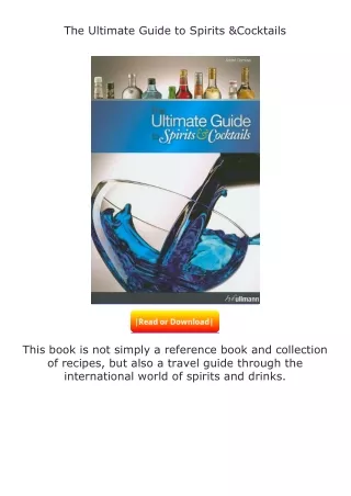 download⚡️ free (✔️pdf✔️) The Ultimate Guide to Spirits & Cocktails