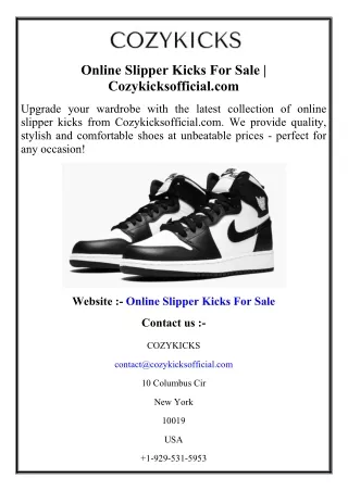 Online Slipper Kicks For Sale  Cozykicksofficial.com
