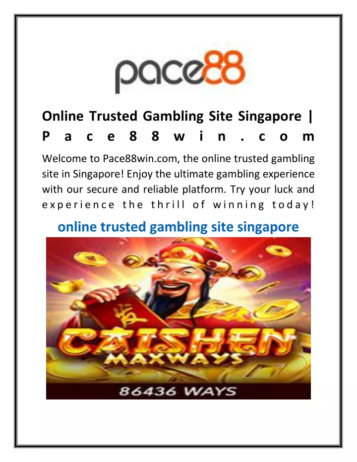 online trusted gambling site singapore