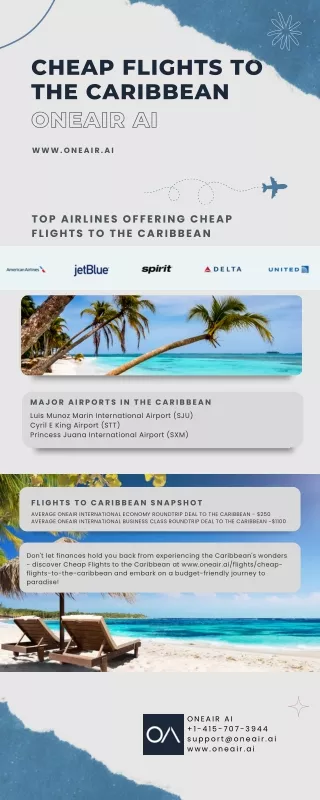 Cheap Flights to the Caribbean - OneAir