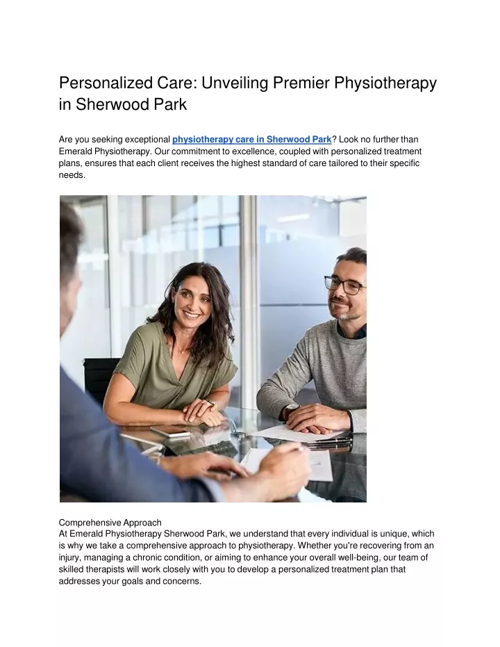 personalized care unveiling premier physiotherapy