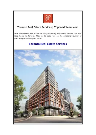 Toronto Real Estate Services  Topcondoteam.com