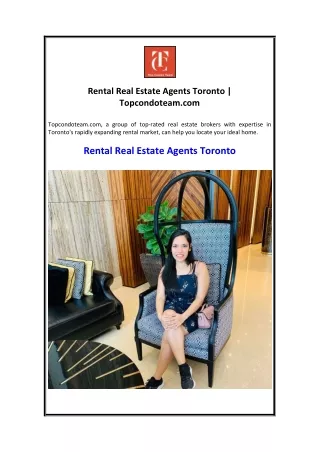 Rental Real Estate Agents Toronto  Topcondoteam.com