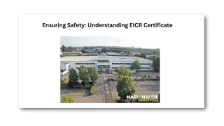 Ensuring Safety Understanding EICR Certificate