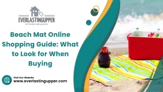 Beach Mat Online Shopping Guide- What to Look for When Buying