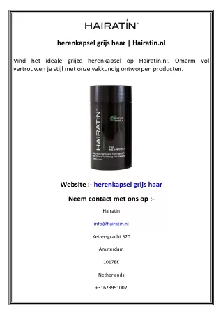 herenkapsel grijs haar    Hairatin.nl