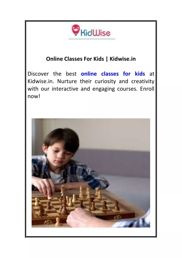 online classes for kids kidwise in