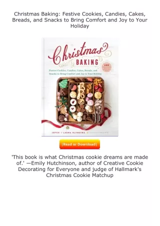 PDF✔Download❤ Christmas Baking: Festive Cookies, Candies, Cakes, Breads, an