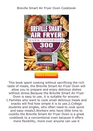download⚡️ free (✔️pdf✔️) Breville Smart Air Fryer Oven Cookbook