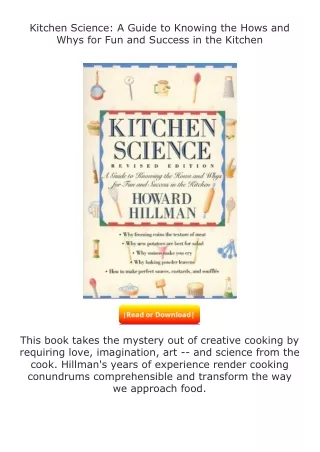 ❤️get (⚡️pdf⚡️) download Kitchen Science: A Guide to Knowing the Hows and W