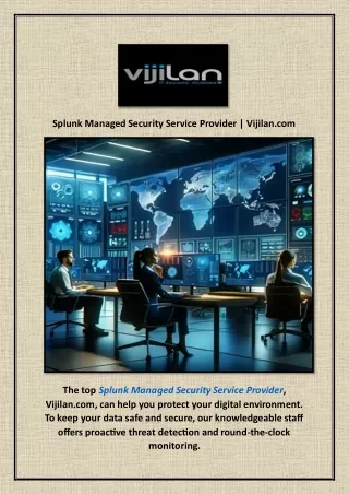 Splunk Managed Security Service Provider | Vijilan.com