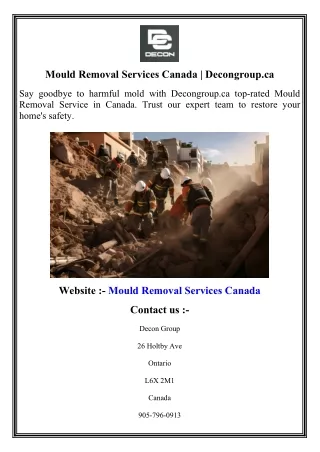 Mould Removal Services Canada    Decongroup.ca