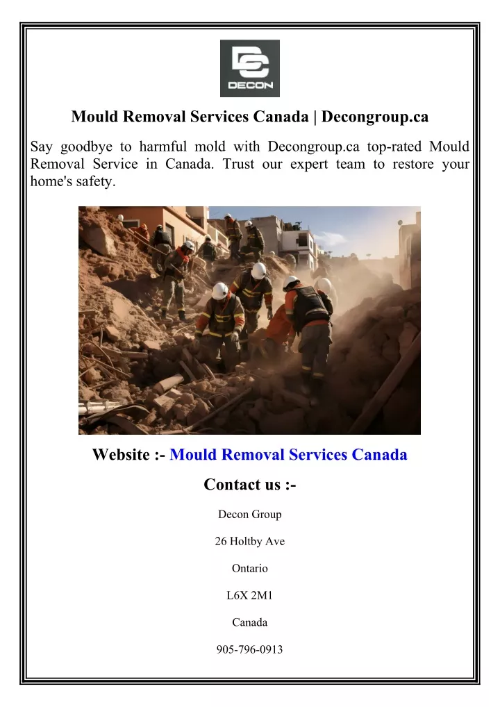mould removal services canada decongroup ca