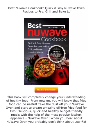 full✔download️⚡(pdf) Best Nuwave Cookbook: Quick & Easy Nuwave Oven Recipes