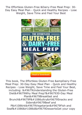 Download⚡(PDF)❤ The Effortless Gluten-Free & Dairy-Free Meal Prep: 30-Day E