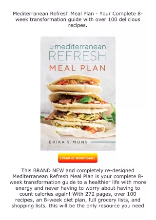❤PDF⚡ Mediterranean Refresh Meal Plan - Your Complete 8-week transformation