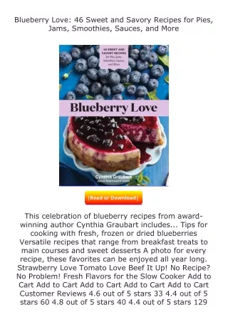 Download⚡ Blueberry Love: 46 Sweet and Savory Recipes for Pies, Jams, Smoot