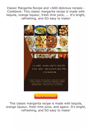 (❤️pdf)full✔download Classic Margarita Recipe and +600 delicious recipes -