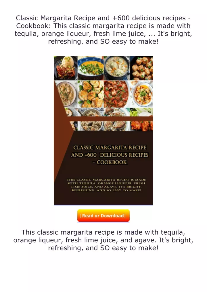 classic margarita recipe and 600 delicious