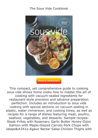 [READ]⚡PDF✔ The Sous Vide Cookbook