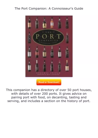 download⚡[PDF]❤ The Port Companion: A Connoisseur's Guide