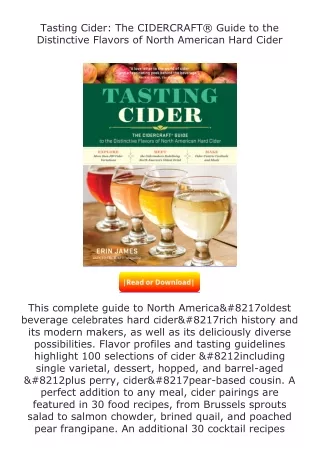 ❤PDF⚡ Tasting Cider: The CIDERCRAFT® Guide to the Distinctive Flavors of No