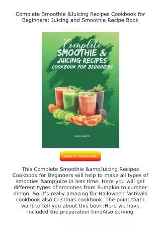 full✔download️⚡(pdf) Complete Smoothie & Juicing Recipes Cookbook for Begin