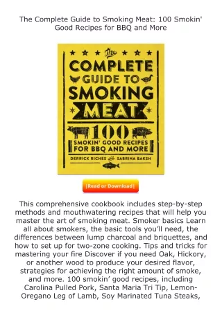 Download⚡ The Complete Guide to Smoking Meat: 100 Smokin' Good Recipes for