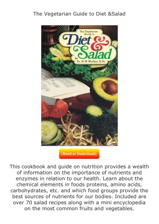 [READ]⚡PDF✔ The Vegetarian Guide to Diet & Salad