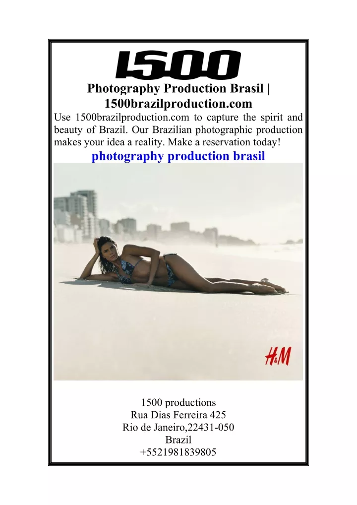 photography production brasil