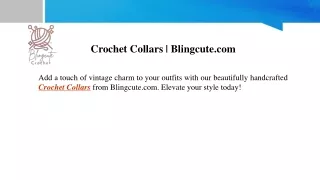 Crochet Collars Blingcute.com