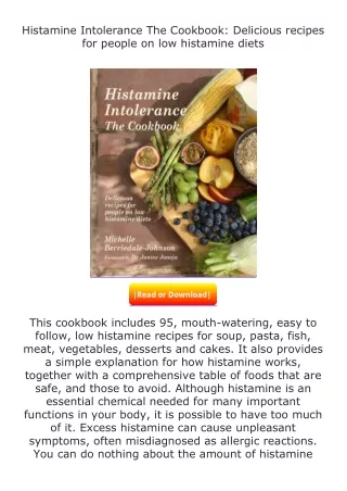 ❤️get (⚡️pdf⚡️) download Histamine Intolerance The Cookbook: Delicious reci