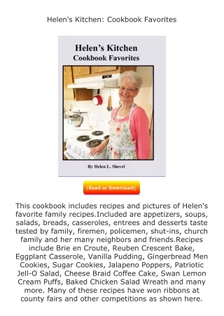 read ❤️(✔️pdf✔️) Helen's Kitchen: Cookbook Favorites